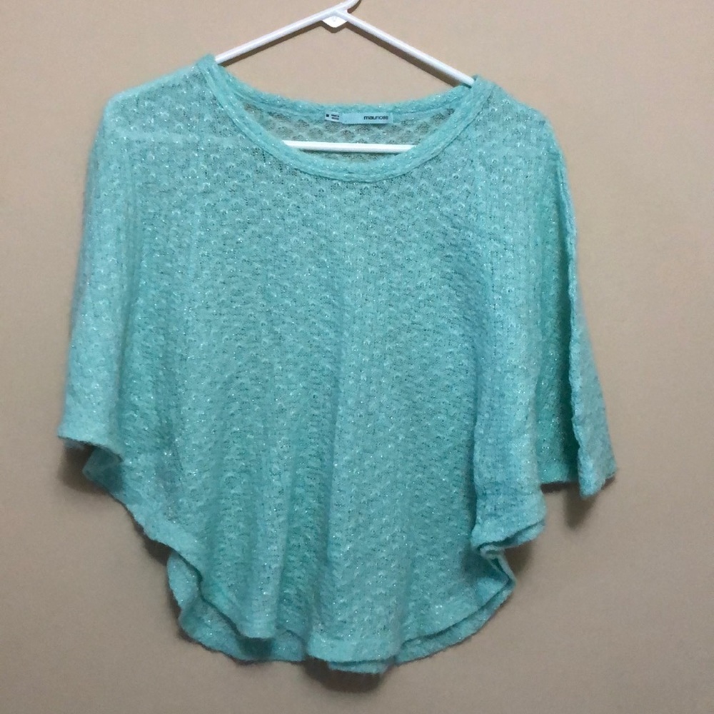 Maurices Seafoam metallic sweater